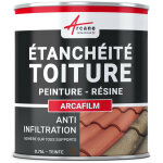 Arcane industries - etanch�it� toiture : peinture arcafilm, r�sine etanch�it� pour tuile : 0. 75 l brun ...