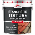 Arcane industries - etanch�it� toiture : peinture arcafilm, r�sine etanch�it� pour tuile : 10 l ardoise ...