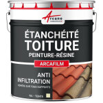 Arcane industries - etanch�it� toiture : peinture arcafilm, r�sine etanch�it� pour tuile : 10 l pierre ...