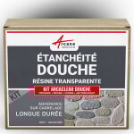 Arcane industries - tanchit transparente, douche, salle de bain, sur carrelage, en kit - 10 m