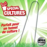 Arceau en acier plastifi� vert pour tunnel haut sp�cial tomate h180cm - nature