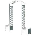 Mucola - arche de rose aide  l'escalade blanche bac  fleurs arche de porte treillis pergola en bois ...