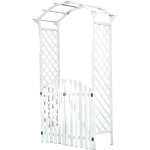 Melko - arche de rose avec porte arche en bois arche de vigne jardin demi arche de vigne aide lierre