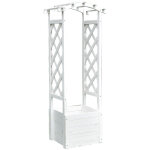 Melko - arche de rosier avec treillis en bois de pot de fleurs treillis avec cadre de treillis de colonne ...