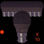 Arcotec - jamais utilis�] lot de 10 ampoules led b22 sph�rique 4, 9w 470lm 6400k - garantie 2 ans