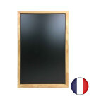 Ardoise murale en bois brut 63 x 43 cm ? moulure carr�e ? �criture double face � la craie ? fabrication ...
