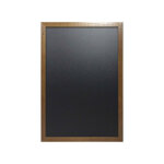 Ardoise murale cadre carr� en bois couleur ch�ne dimensions 63 x 43 cm - fabrication fran�aise