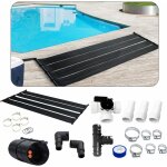 2x rchauffeur de piscine solaire chauffage solaire 66 x 300 cm noir - arebos