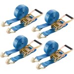 Arebos - 4x sangles tension 2 partie avec crochet sangles d'arrimage 6 m 800 kg