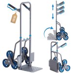 Arebos - diable pour escaliers diable de transport 150 kg pliable pour escaliers