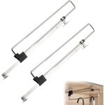 (argent) 2 pi�ces tringle coulissante penderie, 25cm tringle � v�tements extensible, porte cintre coulissant, ...