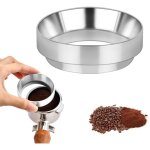 (argent) bague de dosage de caf� 51 mm, pi�ces de rechange pour expresso, tr�mie de dosage avec tr�mie ...