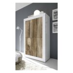 Azura home design - argentier 4 portes basic finition blanc - ch�ne p�ro 102x163 cm
