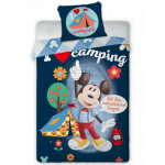 Argofield - parure de lit simple mickey mouse au camping de 140 cm x 200 cm