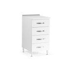Argonauta - commode de cuisine en bois m�lamin� fr�ne blanc cm h 85x50x40
