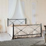 Argonauta - structure de lit double en fer avec pied de lit alba noir Argonauta - structure de lit double en fer avec pied de lit alba noir
