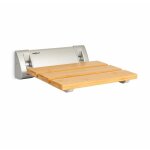 Oneconcept - arielle si�ge de douche pliable 160kg max. bois de bambou & aluminium