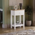 Arlington table console avec 1 tiroir et Étagère meuble d?entrée table d?appoint h 74 x l 50 x p 30 cm, ... Arlington table console avec 1 tiroir et Étagère meuble d?entrée table d?appoint h 74 x l 50 x p 30 cm, ...