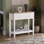 Arlington table console avec 2 tiroirs et Étagère meuble d?entrée table d?appoint h 74 x l 80 x p 30 ... Arlington table console avec 2 tiroirs et Étagère meuble d?entrée table d?appoint h 74 x l 80 x p 30 ...
