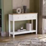 Arlington table console avec 3 tiroirs et Étagère meuble d?entrée table d?appoint h 74 x l 100 x p 30 ... Arlington table console avec 3 tiroirs et Étagère meuble d?entrée table d?appoint h 74 x l 100 x p 30 ...