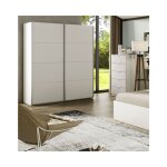 Armoire 150x60x200h cm avec 2 portes coulissantes blanc mat ? campanula