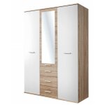 Armoire 3 portes  dino  191cm chne & blanc