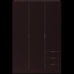 Pegane - armoire avec 3 portes et 3 tiroirs coloris blanc en melamine - dim: 180 x 121 x 52 cm