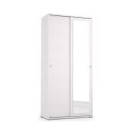 Armoire 90x195h blanc frêne - plutone Armoire 90x195h blanc frêne - plutone