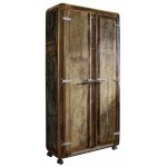 Armoire 90x38 bois de rcupration laqu multicolore freezy 38
