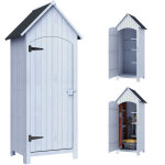 Outsunny - armoire abri de jardin remise pour outils 3 tagres porte loquet toit pente bitum dim. 77l ...