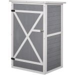 Outsunny - armoire abri de jardin remise pour outils - grande porte verrouillable loquet - 2 tagres ...