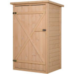 Outsunny - armoire abri de jardin remise pour outils - grande porte verrouillable loquet - 2 étagères ... Outsunny - armoire abri de jardin remise pour outils - grande porte verrouillable loquet - 2 étagères ...