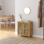 Armoire d'appoint sirgerg 77 x 72 x 33 cm bambou naturel [en. casa]