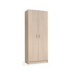 Armoire porte - balais 73x37x180h cm avec 2 portes chne clair ? forl