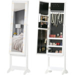 Armoire  bijoux armoire de rangement sur pied bote  bijoux avec miroir multi - rangement clairage ...