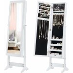 Armoire à bijoux sur pied avec miroir psyché coffre à bijoux, armoire de rangement cosmétiques, 3 positions ... Armoire à bijoux sur pied avec miroir psyché coffre à bijoux, armoire de rangement cosmétiques, 3 positions ...