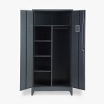 Armoire de bureau 2 portes 90x40 h180 cm en m�tal ? serrure � cylindre 3 points ? traitement anti - corrosion ...