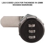 Zoternen - armoire à cames à combinaison de codes à 3 chiffres, en alliage de zinc, mot de passe, serrure ... Zoternen - armoire à cames à combinaison de codes à 3 chiffres, en alliage de zinc, mot de passe, serrure ...