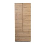 Armoire chambre adulte image 7 - décor chene - 2 portes + 2 tiroirs - l80 x h191 x p40 cm Armoire chambre adulte image 7 - décor chene - 2 portes + 2 tiroirs - l80 x h191 x p40 cm