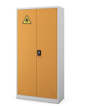 Armoire pour produits chimiques maria, 900 x 1850 x 400 mm, gris - jaune