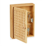 Relaxdays - armoire � cl�s, bambou, 8 crochets, hxlxp : 27 x 19 x 7, 5 cm, range - cl�s entr�e, bo�te ...