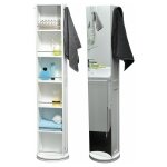 Madeinnature - armoire colonne pivotante de salle de bain - 6 niches + 2 miroirs + 2 patres.