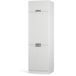 Vicco - armoire pour frigo fame - line, blanc campagne, 60 cm