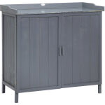 Mh - armoire de jardin - table de rempotage alexandre grise