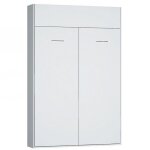 Inside75 - armoire lit escamotable dynamo blanc mat ouverture assist�e et pied automatique, couchage ...