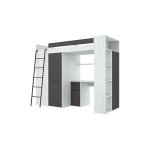 Bim furniture - armoire de lit mezzanine échelle pour enfants verana l cm 236x120x190h graphite blanc ... Bim furniture - armoire de lit mezzanine échelle pour enfants verana l cm 236x120x190h graphite blanc ...