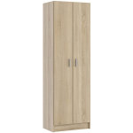 Armoire meuble � chaussures coloris ch�ne canadian - longueur 59 cm x hauteur 180 cm x profondeur 37 ...