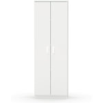 Armoire / meuble de rangement coloris blanc - hauteur 180 x longueur 60 x profondeur 35 cm pegane