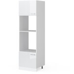 Vicco - armoire micro - ondes r - line, blanc haute brillance, 60 cm