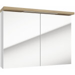 Naturel - armoire � miroir stilla + led 80x60 cm blanc (stillae08002)
